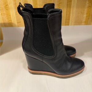 Verónica  Beard Arlo wedge Black Wedge Ankle Boots